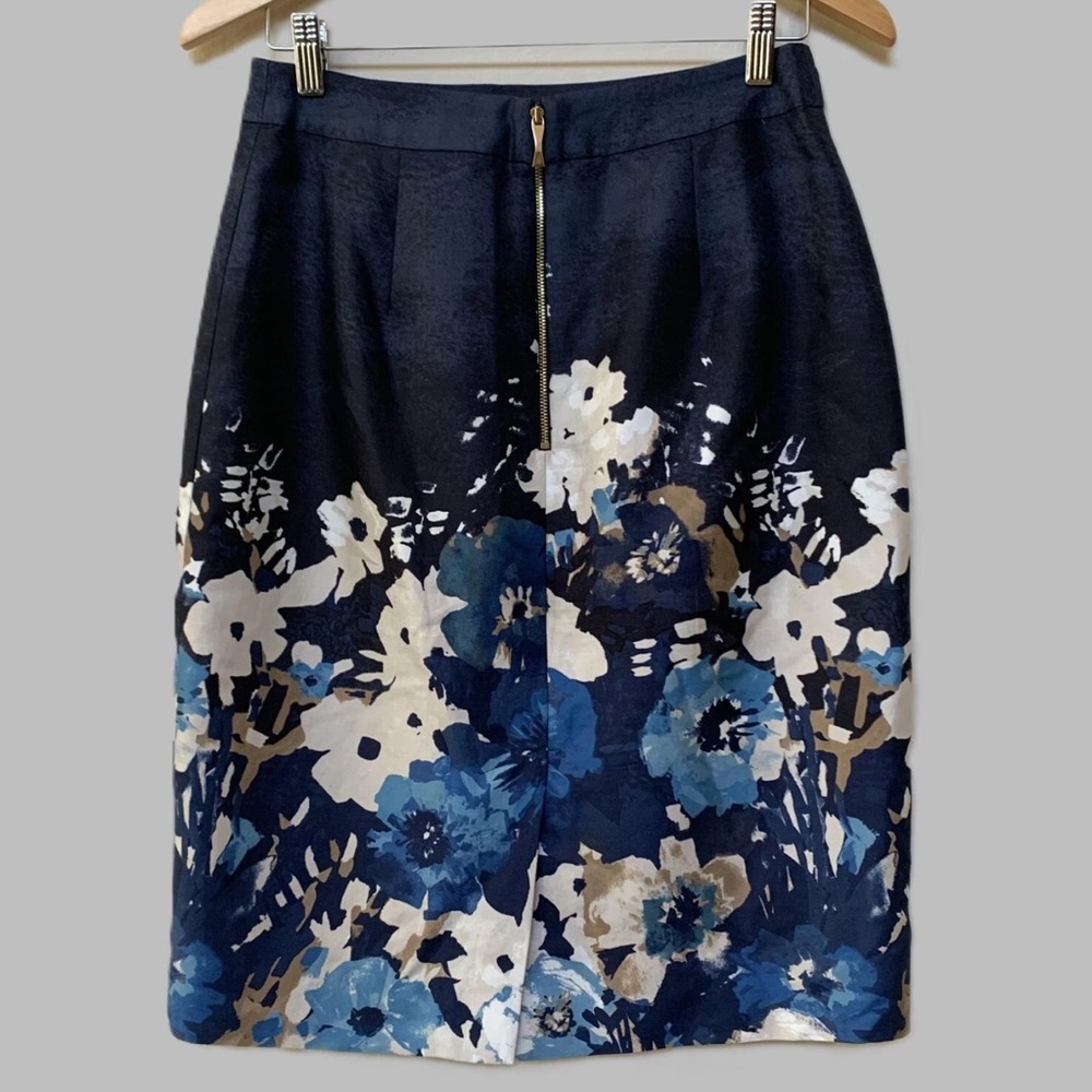 Kate Spade Blue Floral Pencil Skirt - Picture 4 of 5